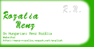 rozalia menz business card